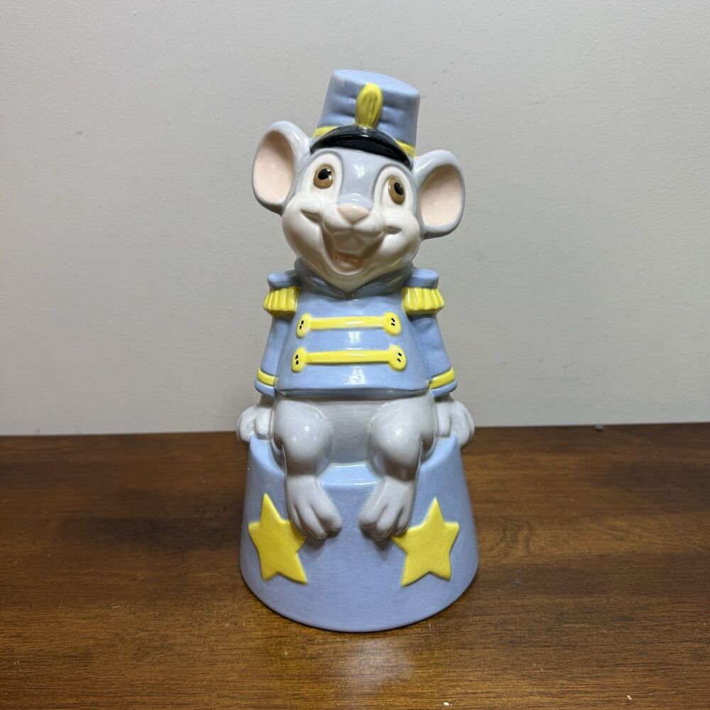 1970'S WALT DISNEY WORLD  Productions Hand CERAMIC 9" DUMBO TIMOTHY MOUSE Blue